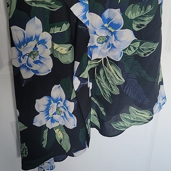 Banana Republic Chelsea Strappy Asymmetrical Floral Dress, Size 0P - Picture 5 of 8